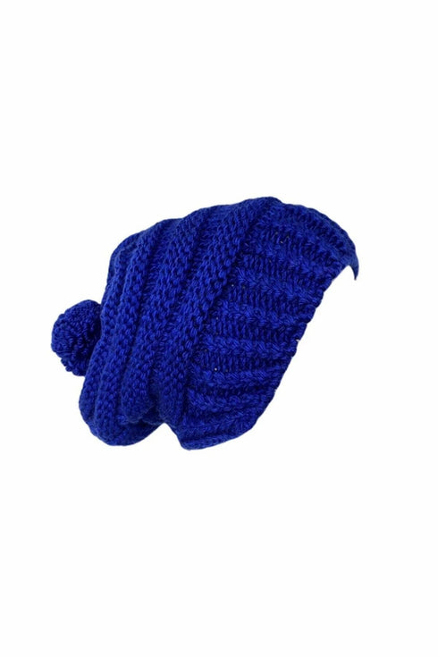 Stripe-Weave Beanie Hat VE515